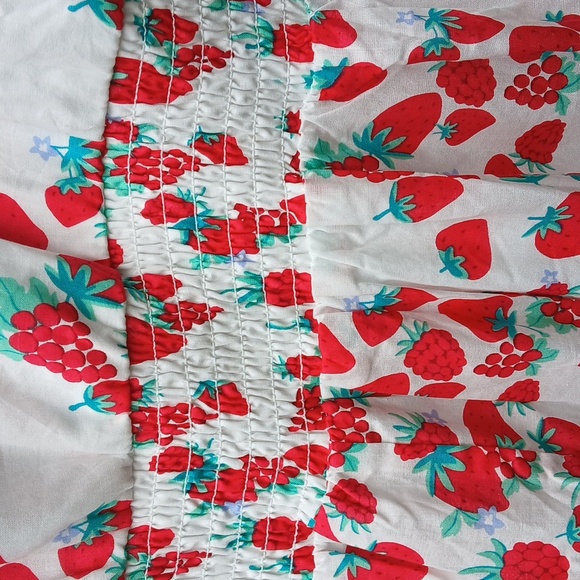 NWT Betsey Johnson 100% cotton slip on strawberry Maxi Dress Sz S - Picture 13 of 16